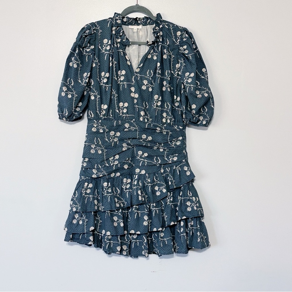 Anna Cate Tyler Ruffled Floral Dot Mini Dress Size‎ Medium